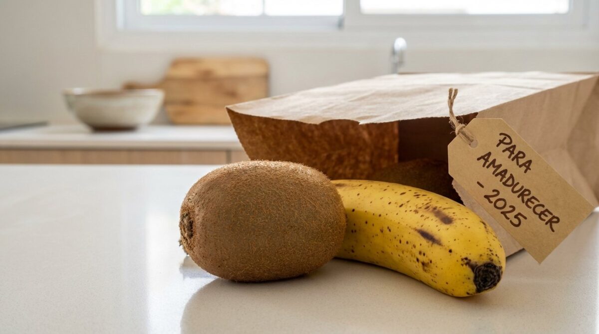 aprenda o truque simples para amadurecer kiwi duro em 24 horas usando saco de papel, sem precisar do frigorífico, e desfrute de fruta macia e suculenta