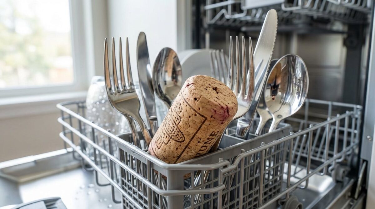 descubra como uma rolha de vinho resolve três problemas comuns na máquina de lavar louça, desde odores até entupimentos, com um truque simples e económico